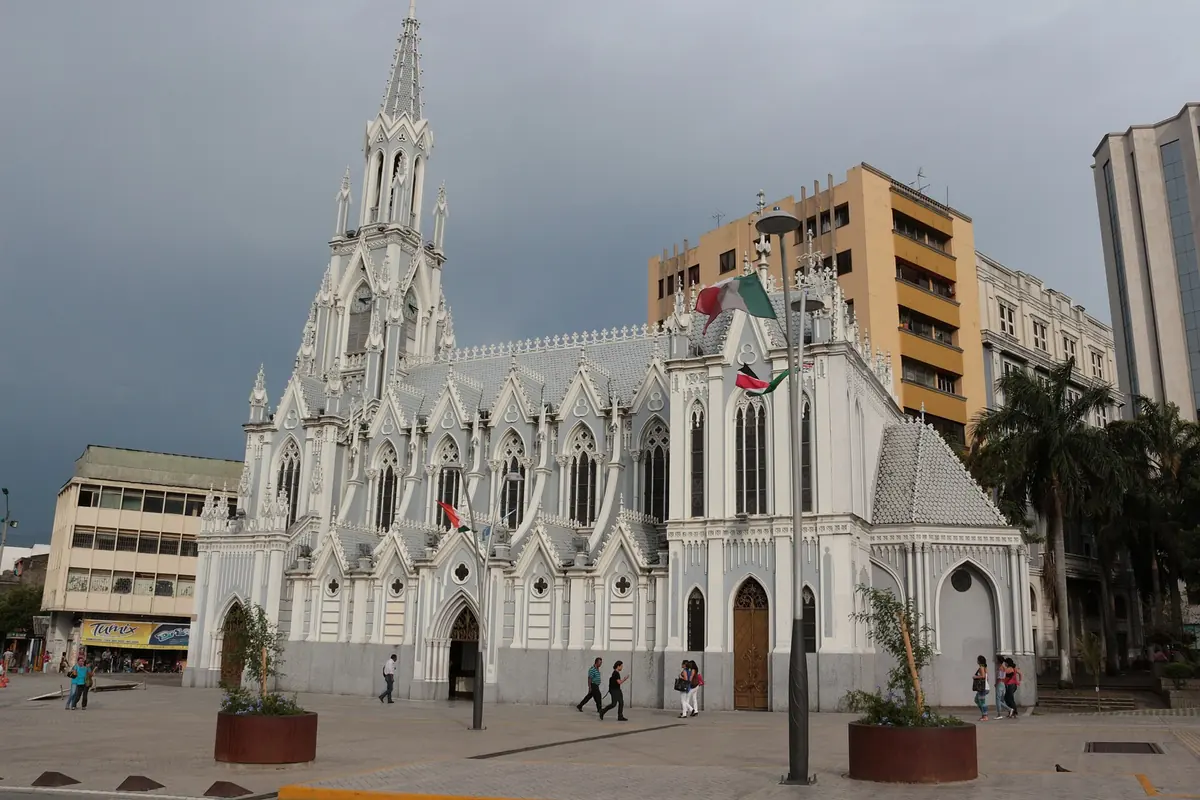 La Ermita church and its plaza in downtown Cali, Colombia